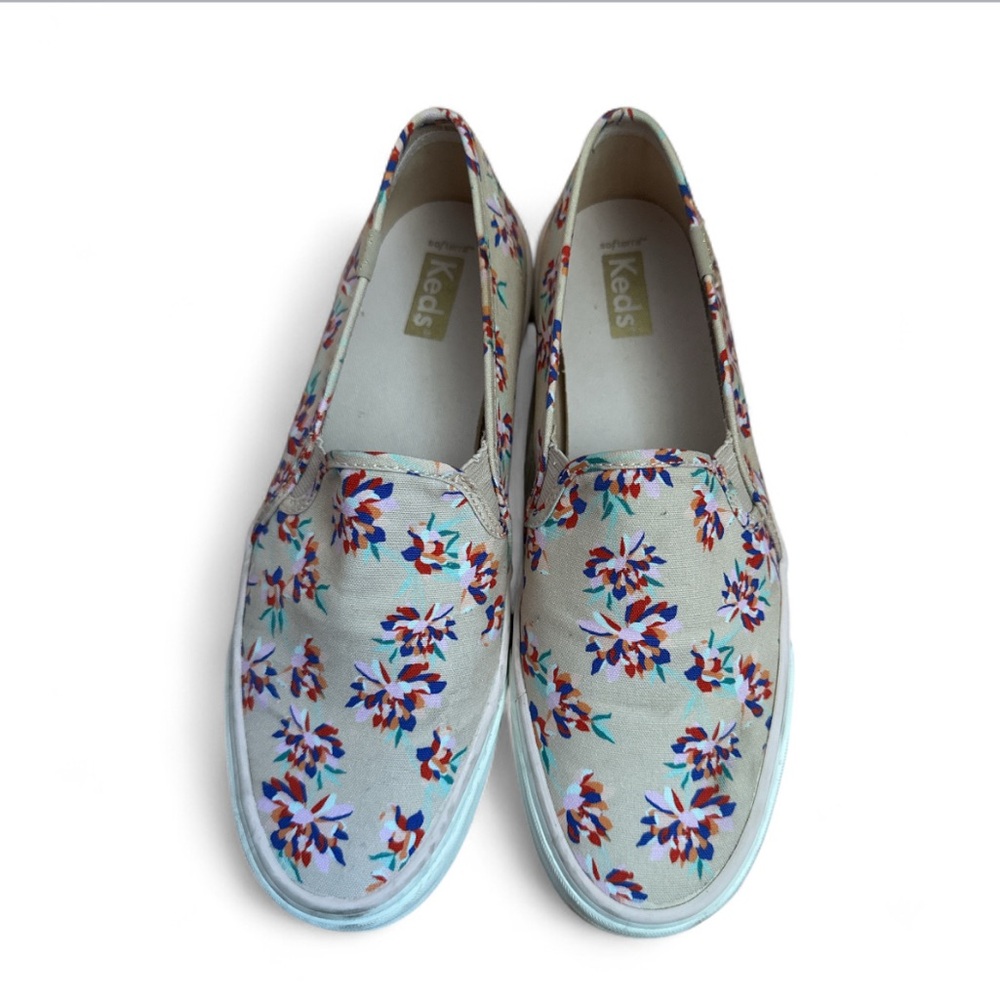 Keds Floral Light Pink  Slip-On Canvas Shoes Size 8 Women